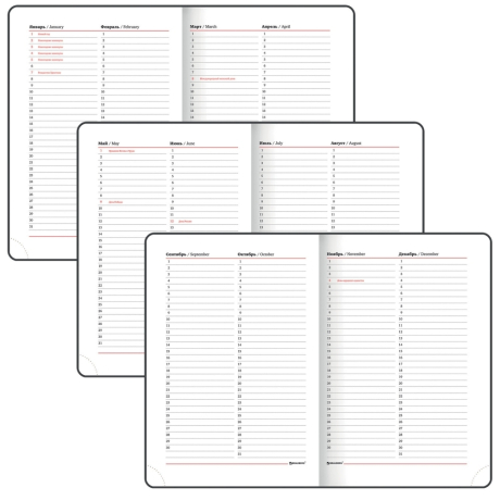 Нарушена упаковка!  <442598> Ежедневник недатированный А5 138х213 мм BRAUBERG "Towny", под кожу, магнитный клапан, 160 л., белый, 114459 (114459)