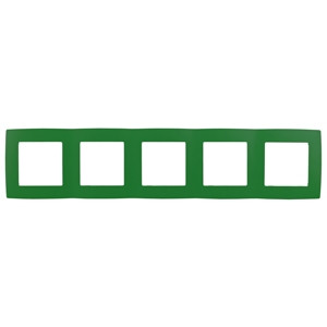 Рамка на 5 постов Эра 12 (зелёный) 12-5005-27 (Б0019424) - фото 1