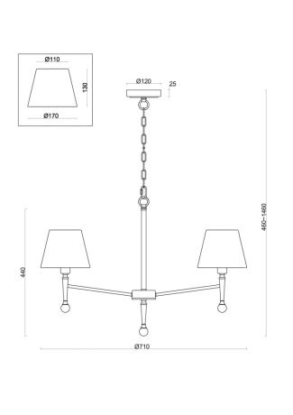 Подвесная люстра Freya Rosemary FR5190PL-05BS 