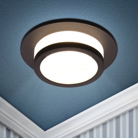 Встраиваемый светильник алюминиевый ЭРА KL89 BK MR16/GU5.3 черный Б0054357 