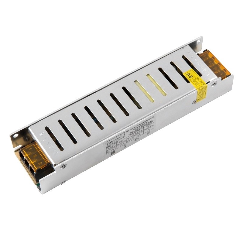 Драйвер для светодиодно ленты 12V, 120W, IP20 General GDLI-S-120-IP20-12 (513800)
