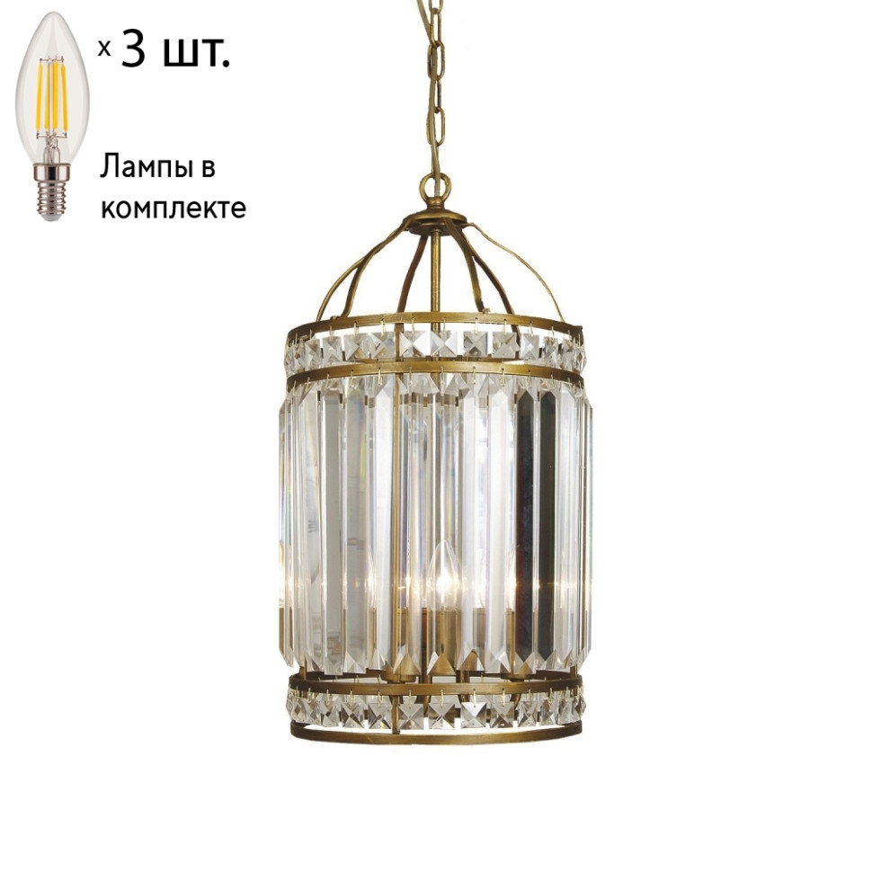 Подвесной светильник с лампочками Favourite Ancient 1085-3P+Lamps E14 Свеча
