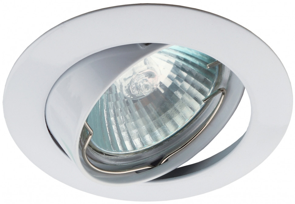 Точечный встраиваемый литой поворотный светильник ЭРА KL1A WH C0043658, цвет белый - фото 1