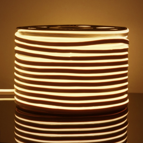 50м. Комплект неоновой ленты теплого цвета 3300К 2835, 9,6W, 220V, 120LED/m, IP67 Elektrostandard LS001 (a052995) 