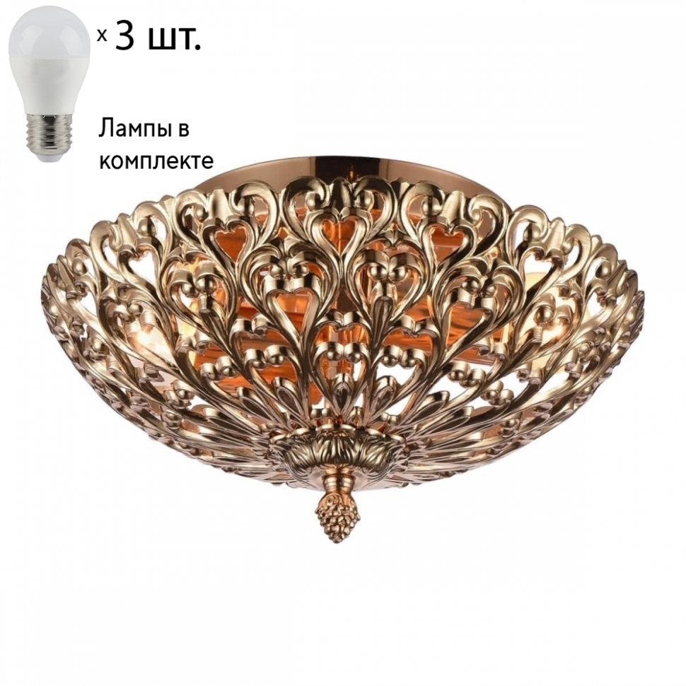Светильник потолочный с лампочками Omnilux OML-75907-03Lamps 9090₽