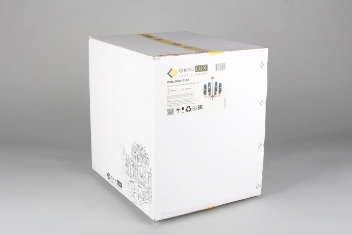 Люстра на штанге с лампочками Omnilux OML-99617-08+Lamps 