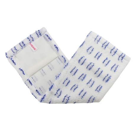 Нарушена упаковка! <219408> Насадка МОП плоская для швабры/держателя 40 см, карманы (ТИП К), микрофибра/абразив, упаковка, LAIMA, 601477 (601477)