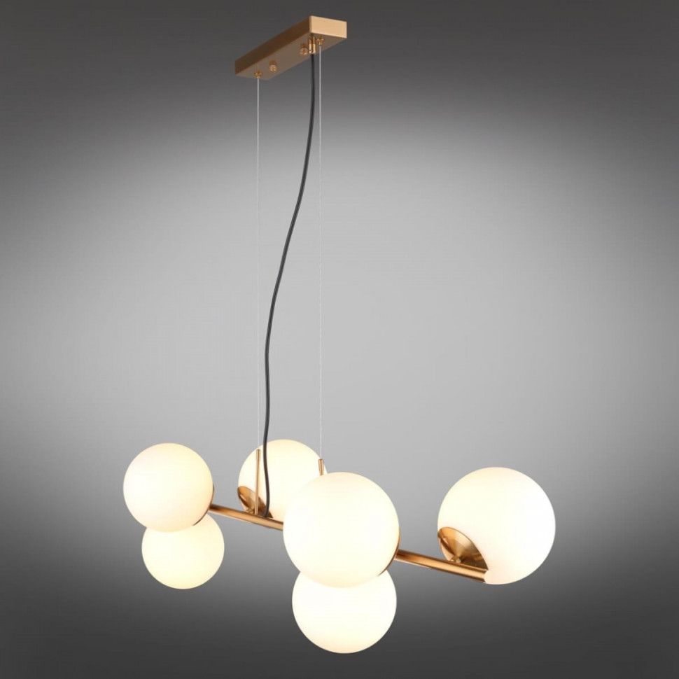 Люстра подвесная со светодиодными лампочками E27, комплект от Lustrof. №230100-657121, цвет бронза - фото 2