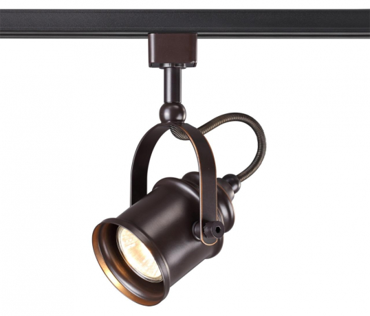 Однофазный светильник для шинопровода с лампочкой Novotech 370545+Lamps 