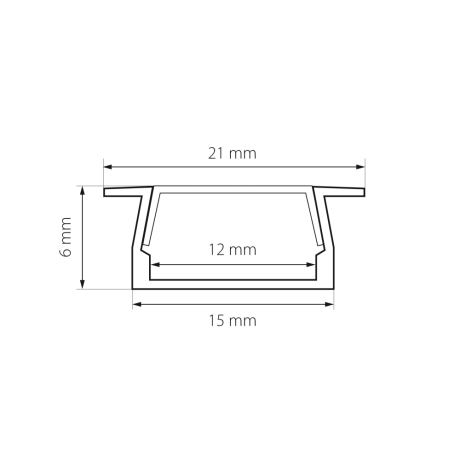 Профиль с прямоугольным рассеивателем Profiled Lightstar 419110 