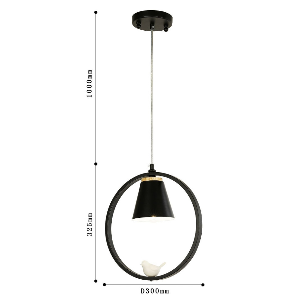 Светильник подвесной с лампочками, комплект от Lustrof. № 315194-617626, цвет матовый черный - фото 3