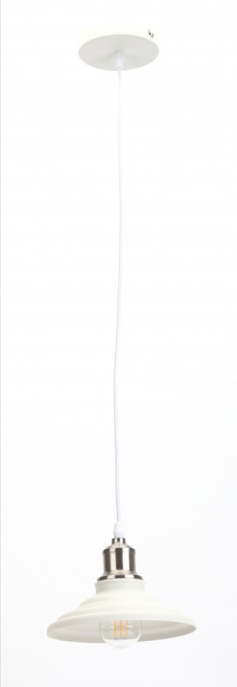 Подвесной светильник ЭРА Loft PL4 WH/SN Б0037450, цвет матовый никель, белый - фото 2