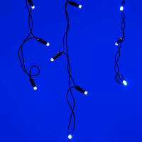 2,4*0,6м. Уличная гирлянда бахрома синий свет Ardecoled 230V ARD-Edge-Classic-2400X600-Black-88Led-Std Blue (26009)