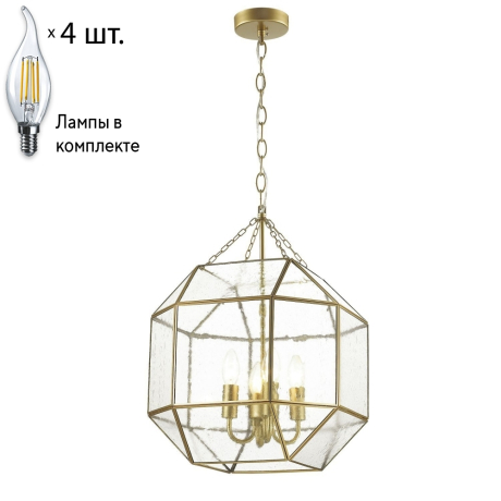 Люстра с лампочками Favourite Quadratum 1948-4P+Lamps 