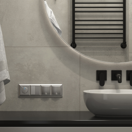 Терморегулятор электромеханический для теплого пола (серебряный) Werkel 183052