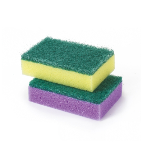 Нарушена упаковка! <219451> Губки бытовые MAXI, 27х96х64 мм, КОМПЛЕКТ 10 шт., поролон/абразив, для посуды/уборки, LAIMA, К0003, 601552 (601552)