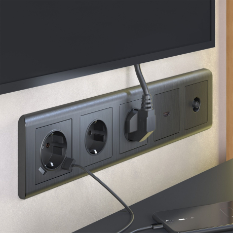 Рамка на 5 постов Werkel Stream (графит) W0052104