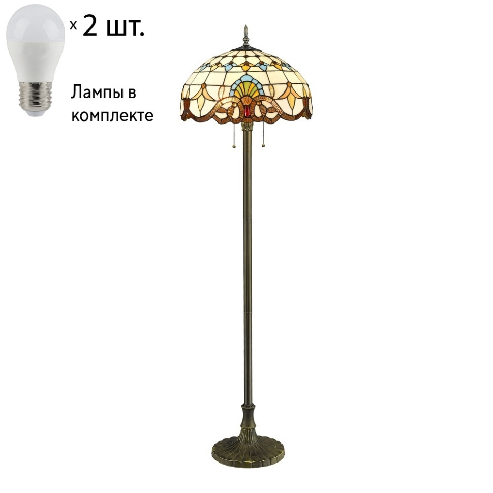 Торшер с лампочками Velante 830-805-02+Lamps E27 P45