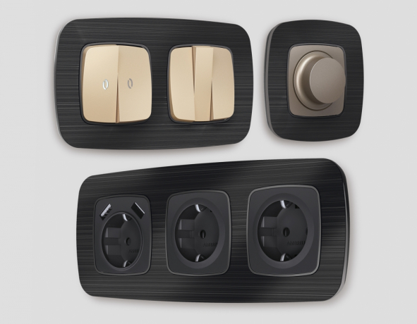 Рамка на 2 поста Ambrella Volt OMEGA OF580502