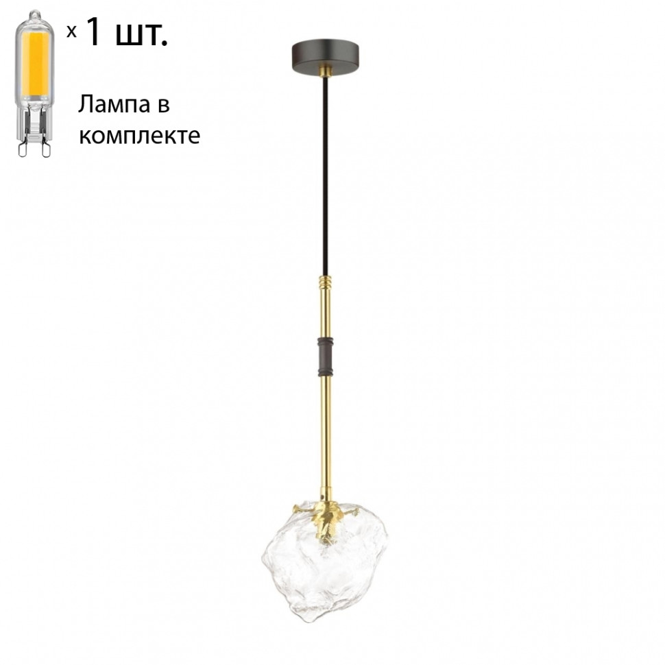 Подвесной светильник с лампочкой Odeon Light Stono 4789/1+Lamps G9 подвесная люстра odeon light stono 4789 5