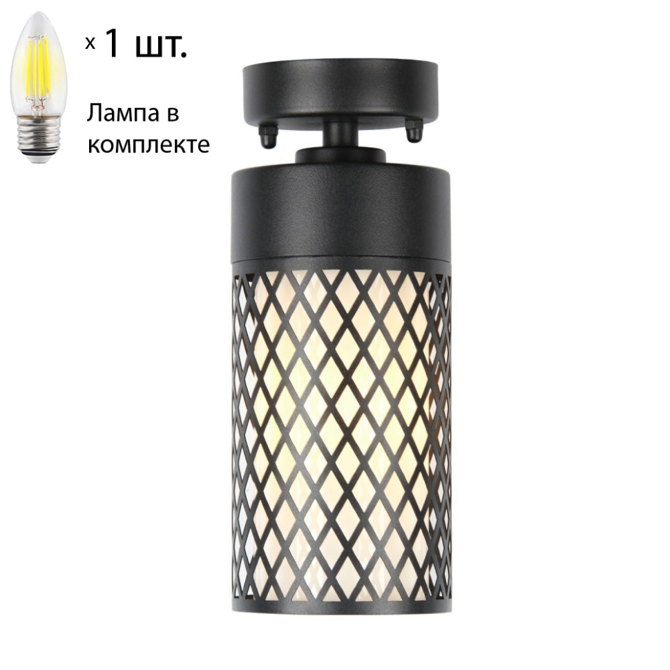 Уличный светильник с лампочкой Favourite Barrel 3019-1P+Lamps Е27 Свеча