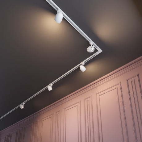 Однофазный светильник для шинопровода с лампочкой Novotech 370546+Lamps 