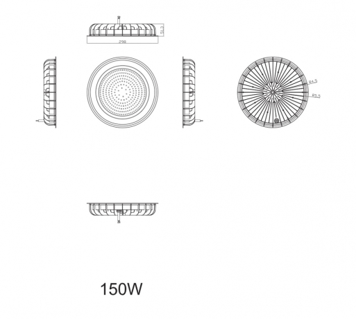 Светильник светодиодный высокомощный для склада Эра -0-50K-150 (248014)