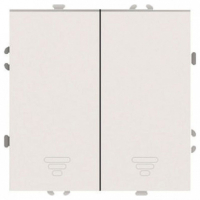 Выключатель самовозвратный двухклавишный без рамки Stekker Эмили 50365