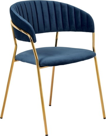 Стул Turin синий с золотыми ножками Bradex Home 761662