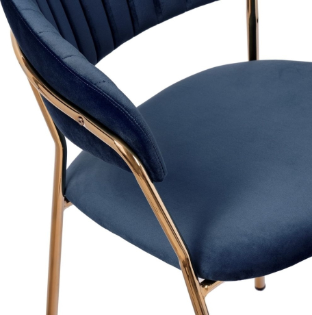 Стул Turin синий с золотыми ножками Bradex Home 761662