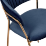Стул Turin синий с золотыми ножками Bradex Home 761662