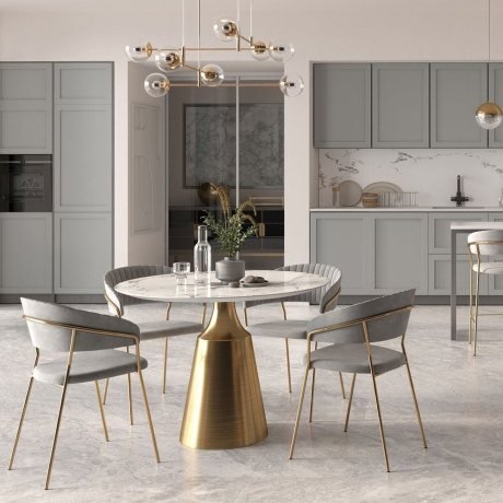 Стул Turin синий с золотыми ножками Bradex Home 761662