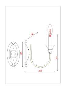 Нарушена упаковка!  <726538> Бра Arte Lamp Collinetta A4094AP-1PB