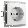 Розетка с заземлением и со шторками, без рамки Werkel Hammer белый W1271101