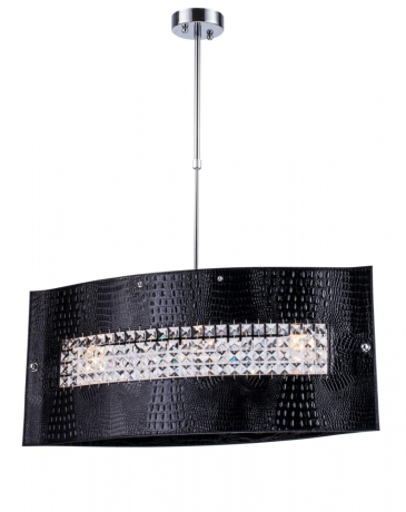 Люстра на штанге с лампочками Lucia Tucci Pelle Nerre 2019.3+Lamps 