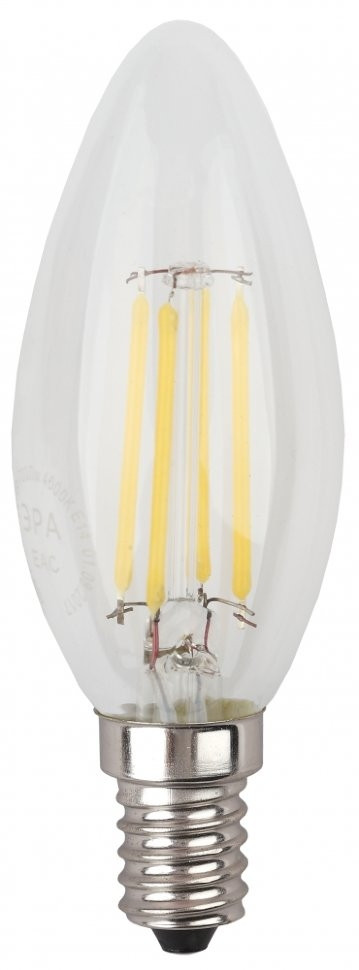 Филаментная светодиодная лампа Е14 7W 4000К (теплый) Эра F-LED B35-7W-840-E14 (Б0027943) - фото 2
