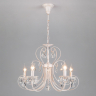 Подвесная люстра Eurosvet Alda 3305/5 белый с золотом/прозрачный хрусталь Strotskis 