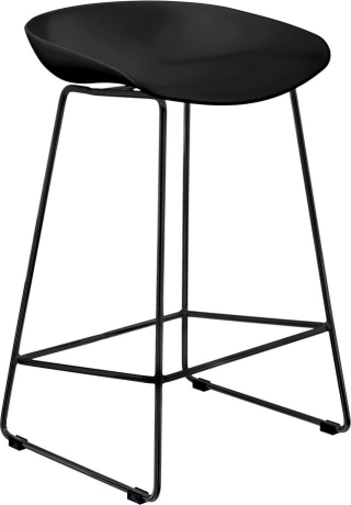 Стул полубарный Neo чёрный с чёрными ножками Bradex Home 761703