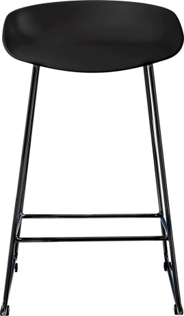 Стул полубарный Neo чёрный с чёрными ножками Bradex Home 761703