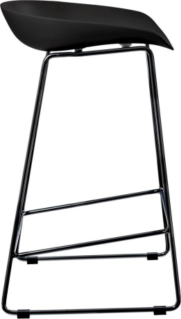 Стул полубарный Neo чёрный с чёрными ножками Bradex Home 761703
