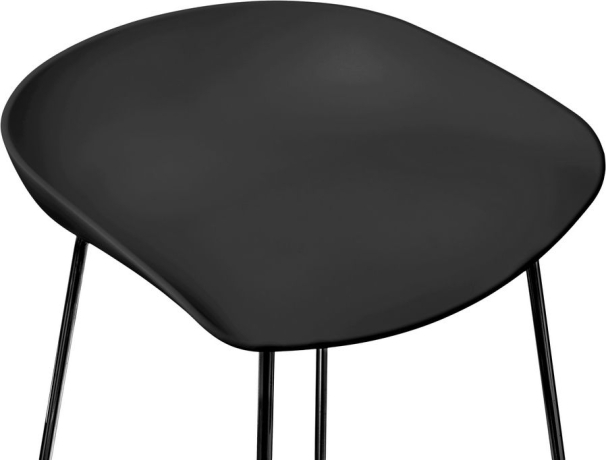 Стул полубарный Neo чёрный с чёрными ножками Bradex Home 761703