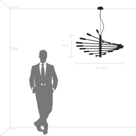 Подвесная люстра Lightstar Ragno 733187 