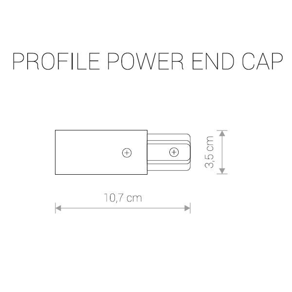 Боковое питание для шинопровода Nowodvorski Profile Power End Cap (9462), цвет белый - фото 3