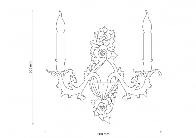Бра Lucia Tucci Firenze W1780.2 Antique Gold 