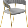 Стул Turin серый с золотыми ножками Bradex Home 761749