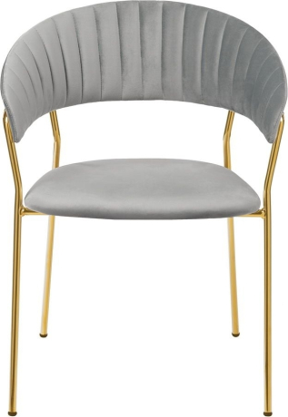 Стул Turin серый с золотыми ножками Bradex Home 761749