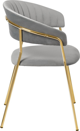 Стул Turin серый с золотыми ножками Bradex Home 761749