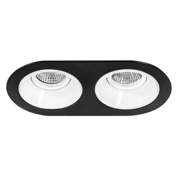 D6570606 Встраиваемый точечный светильник Domino Round Lightstar (комплект из 214657+214606+214606) рамка lightstar domino 214516