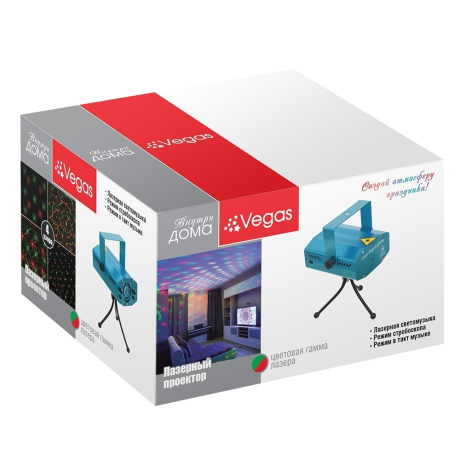 Нарушена упаковка!  <295949> Лазерный проектор для дома IP20 Vegas 55107