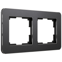 Рамка на 2 поста Werkel Platinum (черный алюминий) W0022608